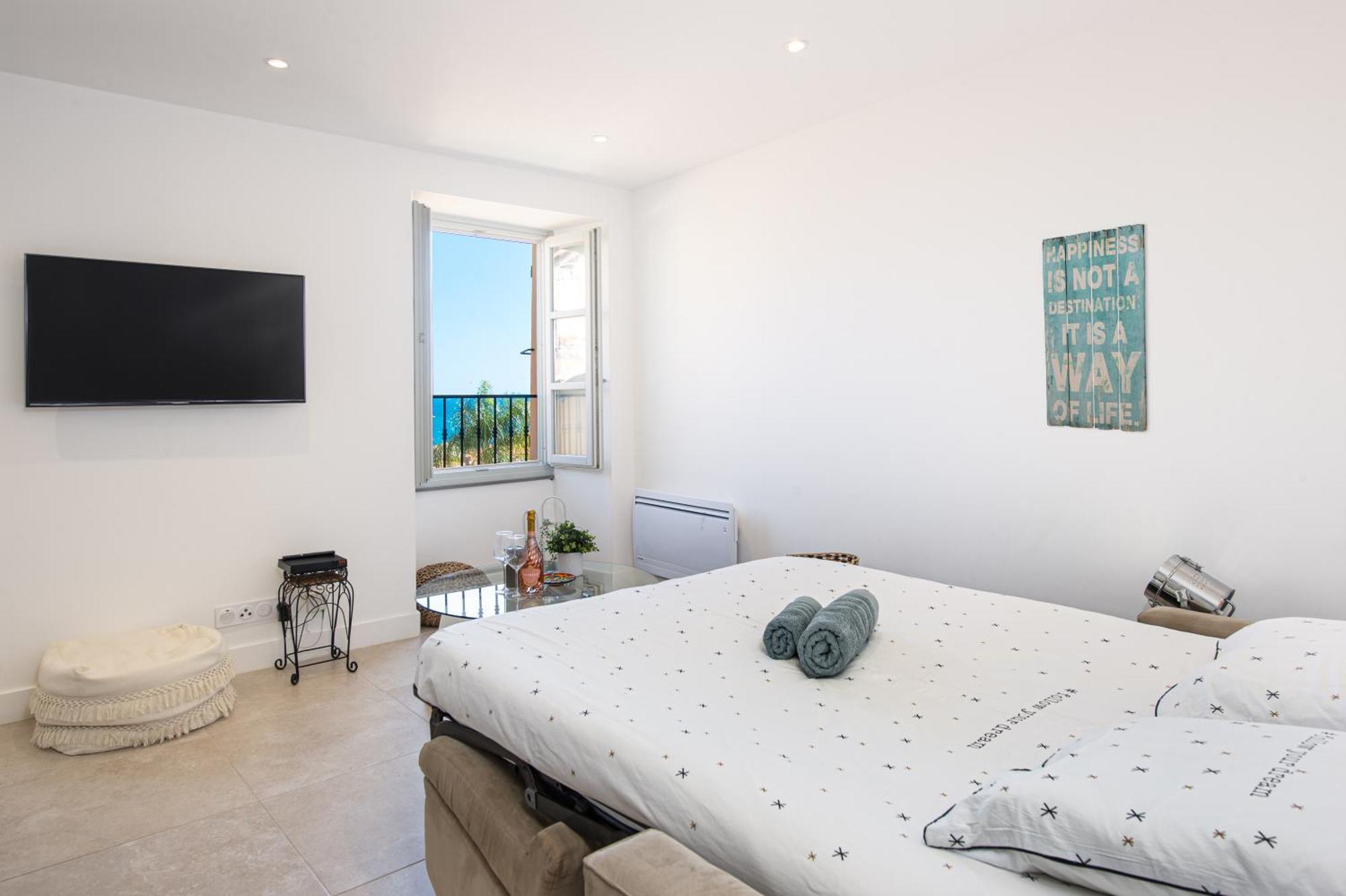 Palm Riviera - Vieille Ville De Menton - Vue Mer Exterior foto